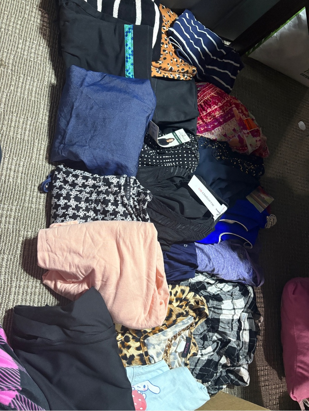 Liz Claiborne Mixed Color Womens Tops Bundle - Pink, Black, Blue, Purple